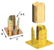 1 PZ Di SUPPORTO PILASTRI TONDI 4FORI TROP.922 MM.140