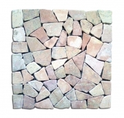 11 PZ Di MOSAICO IN PIETRA NATURALE CM.30X30 ROSA