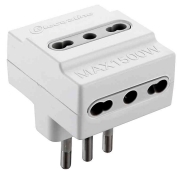 25,0 PZ Di ADATTATORE TRIPLO 16A-3PR.BIP BIANCO FIG.10