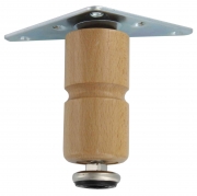 8,0 PZ Di PIEDINO LEGNO PIASTRA MOBILE 100 MM CHIARO*