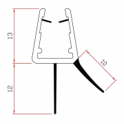10,0 PZ Di GUARNIZIONE PER BOX DOCCIA 2 M MOD.402