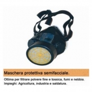 Maschera mascherina gomma con filtro protezione antipolvere polvere fumo fumi