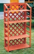 1 PZ Di *SCAFFALE LEGNO C/GRIGLIATO 67X30X125 A.ZY018