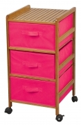 1 PZ Di CASSETTIERA BAMBOO/TNT FUCSIA CM.36X36X71H 3C