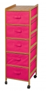 1 PZ Di *CASSETTIERA BAMBOO/TNT FUCSI.CM.36X36X105H