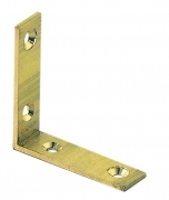 50 PZ Di LASTRINA OTTONE 4 FORI ANG. CM.3X3** ART.535