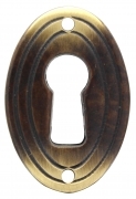 50 PZ Di BOCCHETTA PER MOBILI ART.30609 BRONZO SFUMATO