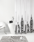1 PZ Di GEDY TENDA DOCCIA POLIES.ITALI 119 CM 180X200