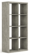 1 PZ Di *PRATICO LIBRERIA 8P CM 35,4X82X160H  CEMENTO