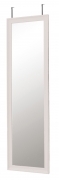 6 PZ Di SPECCHIO DA PORTA C/2 GANCI CM.36X136H BIANCO