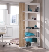 1 PZ Di KIT LIBRERIA ALIDA 90X25XH180 BIANCO ROVERE