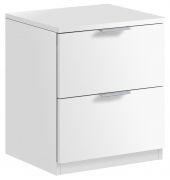 1 PZ Di KIT COMODINO 2 CASSETTI 46X38X34 BIANCO