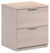 1 PZ Di KIT COMODINO 2 CASSETTI 46X38X34 ROVERE CHIARO
