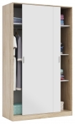 1 PZ Di KIT ARMADIO 2 ANTE SCORREVOLI 120X50XH200 RO/BIA