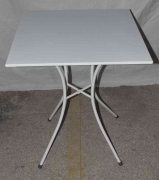 1 PZ Di *TAVOLO IN ACCIAIO "LUNA" CM.60X60 BIANCO