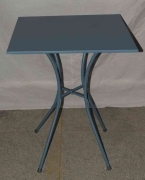 1 PZ Di TAVOLO IN ACCIAIO "LUNA" CM.60X60 AZZURRO