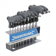 Serie set kit 10 chiavi chiavini TORX a T con impugnatura e supporto T9 - T50