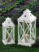 1 PZ Di LANTERNE MAGNUM SET 2 PEZZI BIANCHE