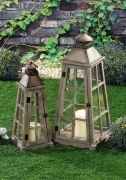 1 PZ Di LANTERNE MAGNUM SET 2 PEZZI LEGNO