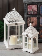 2 PZ Di LANTERNE MAGNUM SET 2 PEZZI BIANCHE