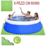 6 Tappeto tappetino basamento componibile fondo sotto piscina antiscivolo
