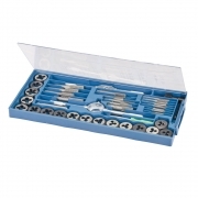 Set serie assortimento cassetta 40 PZ maschi e filiere per filettare filettature