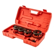 Set serie 4 filiere x tubi a pollice x idraulici in valigetta cricchetto