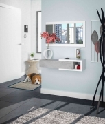1 PZ Di KIT INGRESSO 1 CASSETTO + SPECCHO NOON BIANCO CEME