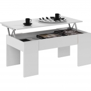 1 PZ Di KIT TAVOLO CAFFE ELEV. 50X100X45/56 H BIANCO ARTIK