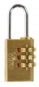 1,0 PZ Di VIRO BL 406.20.7 LUCCHETTO OTT A COMBINAZ 3 CIFRE