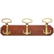 2,0 PZ Di APPENDIABITI LADY 3 POSTI 500X160 MM NOCE ORO