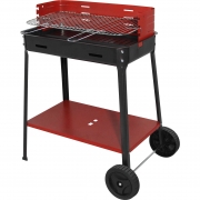 1,0 PZ Di BARBECUE IN ACCIAIO 504.50 C/RUOTE 50X35X80 CM