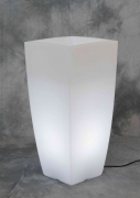 1,0 PZ Di VASO HOME LIGHT QUADRO 33X33X70 CM GHIACCIO BIA