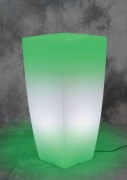 1,0 PZ Di VASO HOME LIGHT QUADRO 33X33X70 CM GHIACCIO VER