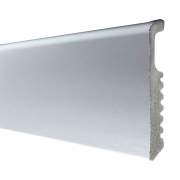 10,0 PZ Di BATTISCOPA 75X8 POLISTIRENE LISCIO 200 CM ALLUMINI