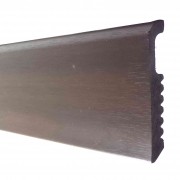 10,0 PZ Di BATTISCOPA 75X8 POLISTIRENE LISCIO 200 CM NOCE SCU