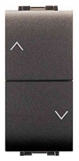 1,0 PZ Di LIFE ART.4022 DOPPIO PULSANTE X TAPPAR. NERO