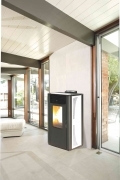 1,0 PZ Di STUFA PELLET 14 KW KING 14 IDRO BIANCO