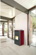 1,0 PZ Di STUFA PELLET 24 KW KING 24 IDRO BORDEAUX