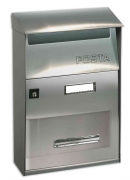 1,0 PZ Di CASSETTA POSTALE ALUBOX FT INOX LISCIO 22X11X32,5