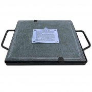 1,0 PZ Di PIETRA OLLARE CON TELAIO NERO 30X40X2,5 CM