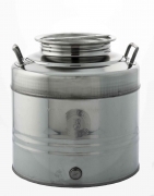 1,0 PZ Di CONTENITORE ACCIAIO INOX PER OLIO 30 L