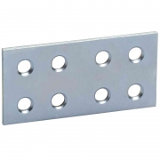 50,0 PZ Di PIASTRINA DRITTA ZINCATA 8 FORI  80 MM