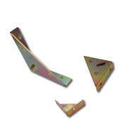 12,0 PZ Di ANGOLO DI RINFORZO 2,0X100X100 MM ACCIAIO TROPIC