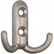 25,0 PZ Di APPENDIABITI A 2 GANCI 45X45 MM NICHEL OPACO