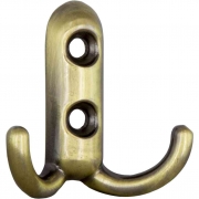 25,0 PZ Di APPENDIABITI A 2 GANCI 45X45 MM BRONZO SFUMATO