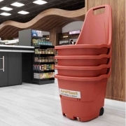 1,0 PZ Di CARRELLO PORTATUTTO 4 RUOTE IN RESINA