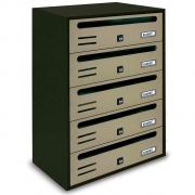 1,0 PZ Di CASSETTA POSTALE ALUBOX CUBO/R 5 38,5X25X53 SABBIA