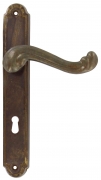 4,0 PZ Di MANIGLIA OTTONE BRONZATO BAROCCO Q. 8/90