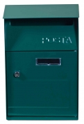1,0 PZ Di CASSETTA POSTALE ACCIAIO 21X9X32,5 CM ESTERNO VERD
